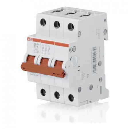Рубильник ABB 3 полюса SD203/16 рычаг красный, 2CDD283101R0016 (АББ) Рубильник ABB 3 полюса SD203/16 рычаг красный, 2CDD283101R0016 (АББ)